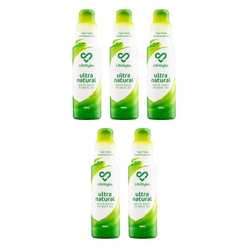 LifeStyles Ultra Natural Lubricant 100mL Pack of 5