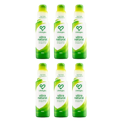 LifeStyles Ultra Natural Lubricant 100mL Pack of 6