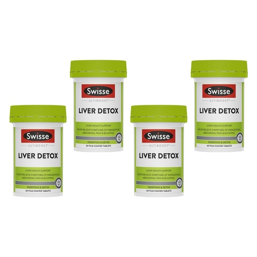 Swisse Ultiboost Liver Detox 60 Tablets Pack of 4