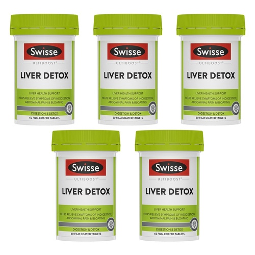 Swisse Ultiboost Liver Detox 60 Tablets Pack of 5