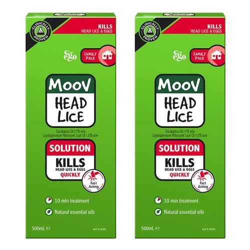 Ego Moov Head Lice Solution 500mL Pack of 2