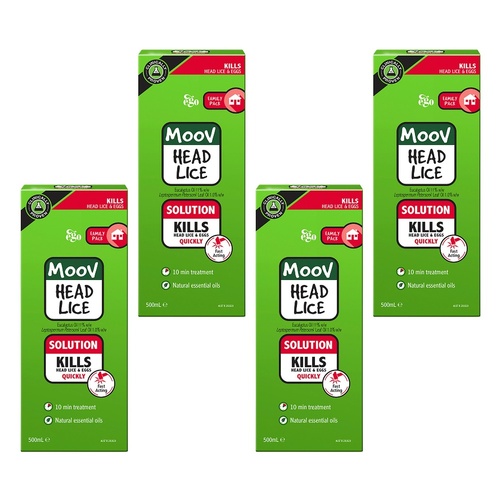 Ego Moov Head Lice Solution 500mL Pack of 4