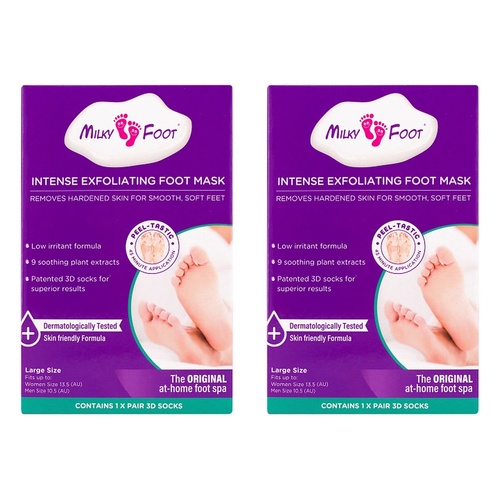 Milky Foot Exfoliating Foot Pads Large Pack of 2