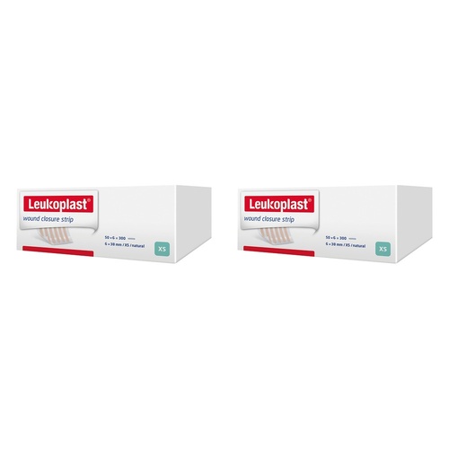 Leuko Leukosan Adhesive Wound Closure Strips 0.6cm x 3.8cm 50 Pack Bundle of 2