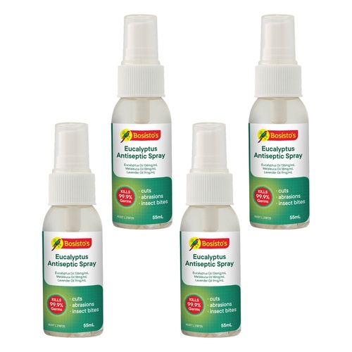 Bosisto's Eucalyptus Antiseptic Spray 55mL Pack of 4