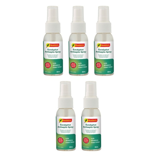 Bosisto's Eucalyptus Antiseptic Spray 55mL Pack of 5