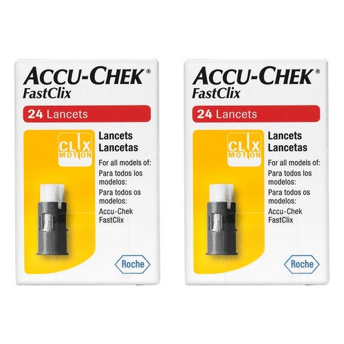 Accu-Chek FastClix Lancets 24 Pack Bundle of 2