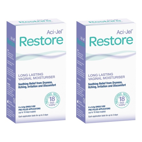 Aci-Jel Restore Vaginal Moisturiser 6 x 6.5g Pack of 2