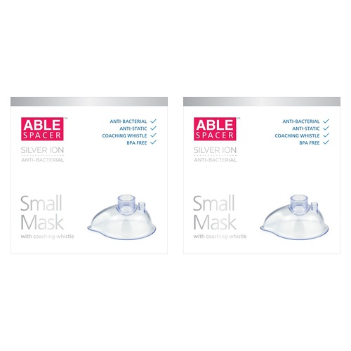Able Spacer Small Mask with Coaching Whistle Pack of 2