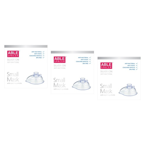 Able Spacer Small Mask with Coaching Whistle Pack of 3