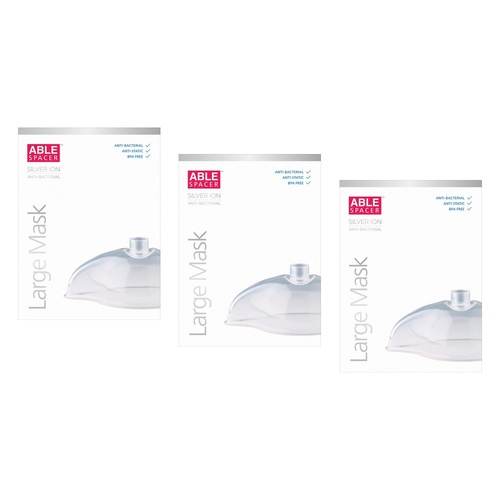Able Spacer Antibacterial Large Mask Pack of 3