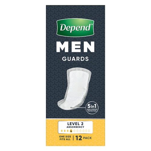 Depend Guards For Men 12 Pack x 6