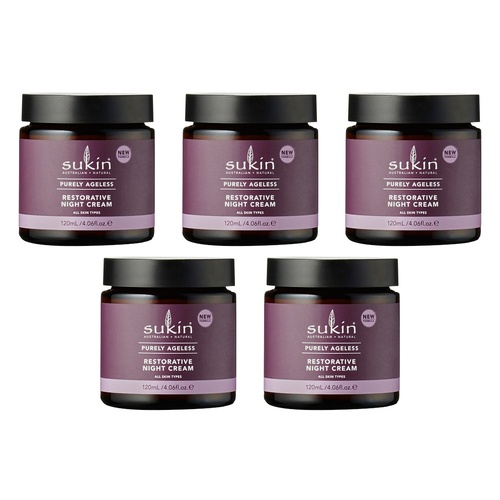 Sukin Purely Ageless Restorative Night Cream 120mL Pack of 5