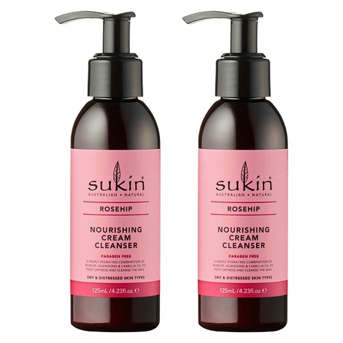 Sukin Rosehip Nourishing Cream Cleanser 125mL Pack of 2