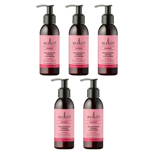 Sukin Rosehip Nourishing Cream Cleanser 125mL Pack of 5