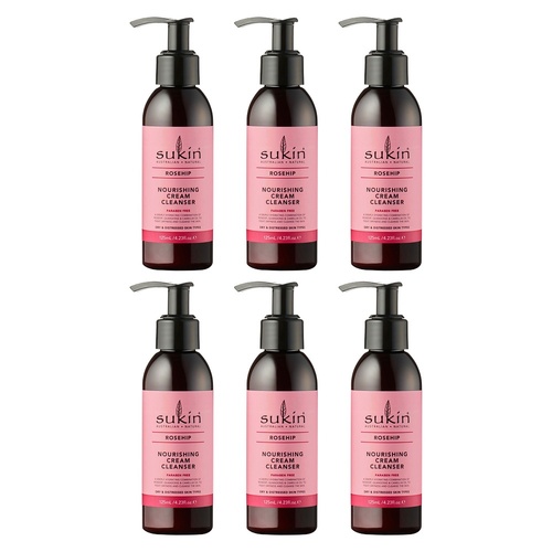 Sukin Rosehip Nourishing Cream Cleanser 125mL Pack of 6