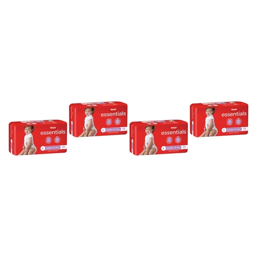 Huggies Essentials Nappies Size 4 (up to 15kg) 46 Pack x 4 Bundle of 4