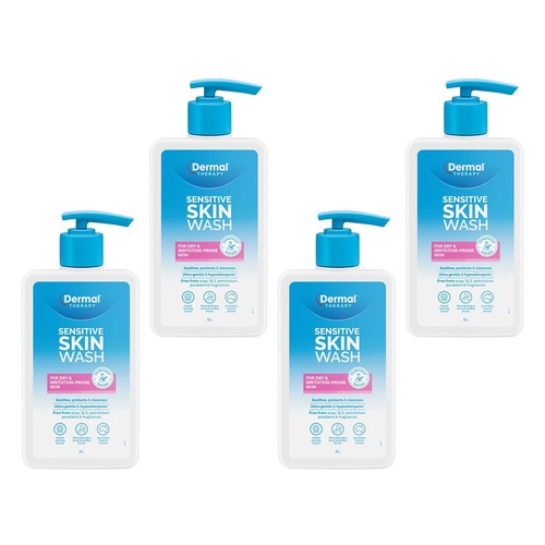 Dermal Therapy Sensitive Skin Wash 1L Pack of 4
