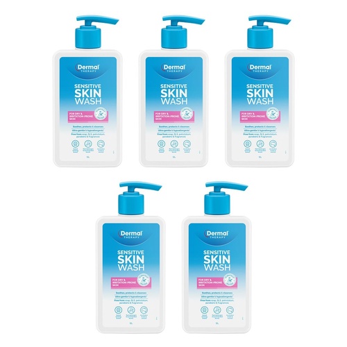 Dermal Therapy Sensitive Skin Wash 1L Pack of 5