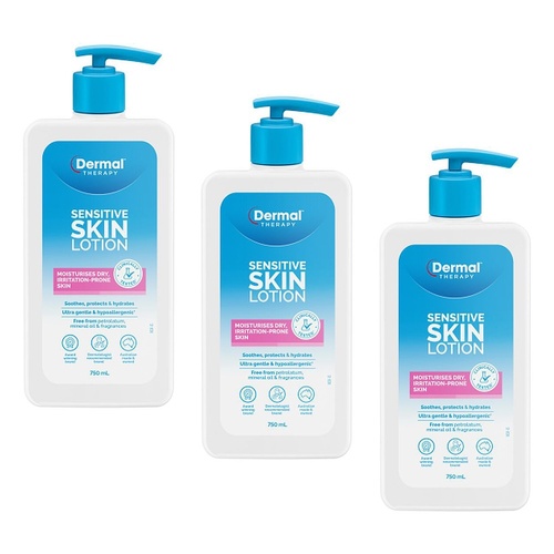 Dermal Therapy Sensitive Skin Lotion 750mL Pack of 3