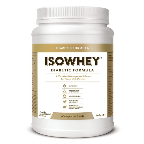 IsoWhey Diabetic Formula Vanilla Meal Replacement Shake 640g
