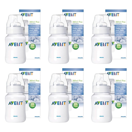 Philips Avent PP Feeding Bottle Single 260mL Pack of 6