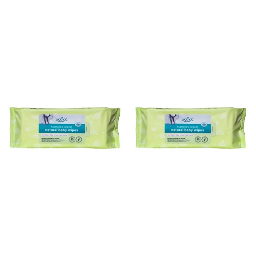 Wotnot Naturals 100% Natural Baby Wipes 70 Pack Bundle of 2