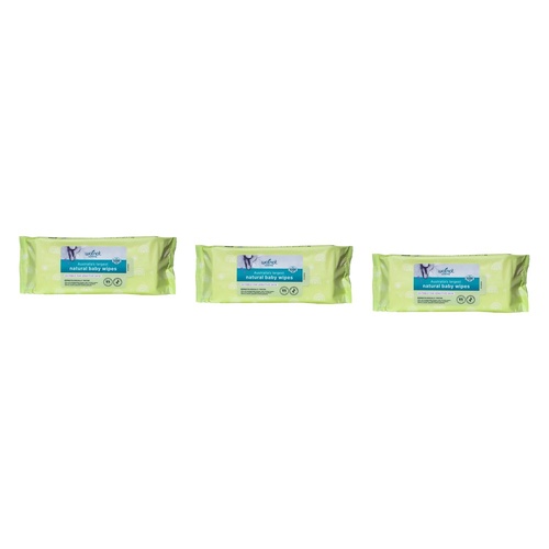 Wotnot Naturals 100% Natural Baby Wipes 70 Pack Bundle of 3