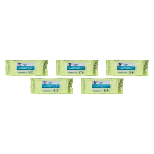 Wotnot Naturals 100% Natural Baby Wipes 70 Pack Bundle of 5