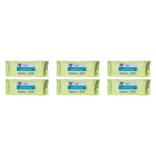 Wotnot Naturals 100% Natural Baby Wipes 70 Pack Bundle of 6