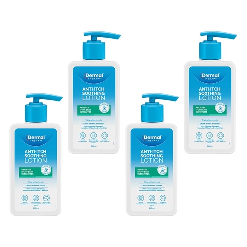 Dermal Therapy Anti-Itch Soothing Lotion 250mL Pack of 4