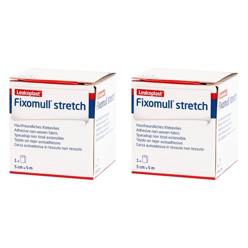 Fixomull Stretch Elastic Adhesive Tape 5cm x 5m Pack of 2
