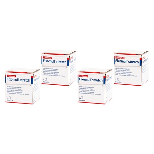 Fixomull Stretch Elastic Adhesive Tape 5cm x 5m Pack of 4
