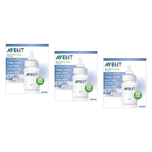 Philips Avent Feeding Bottle Twin Pack 260mL Bundle of 3