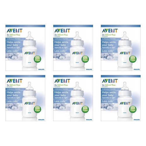 Philips Avent Feeding Bottle Twin Pack 260mL Bundle of 6