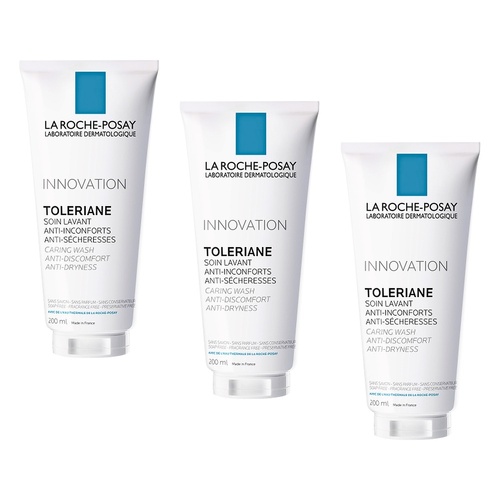 La Roche-Posay Toleriane Caring Face Wash 200mL Pack of 3