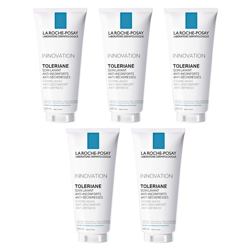 La Roche-Posay Toleriane Caring Face Wash 200mL Pack of 5