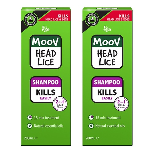 Ego Moov Head Lice Shampoo 200mL Pack of 2