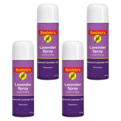 Bosisto's Lavender Spray 125g x 3 Bundle of 4