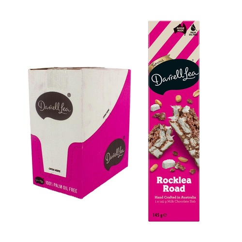 Darrell Lea Rocklea Road Milk Chocolate Slab 145g Display of 8
