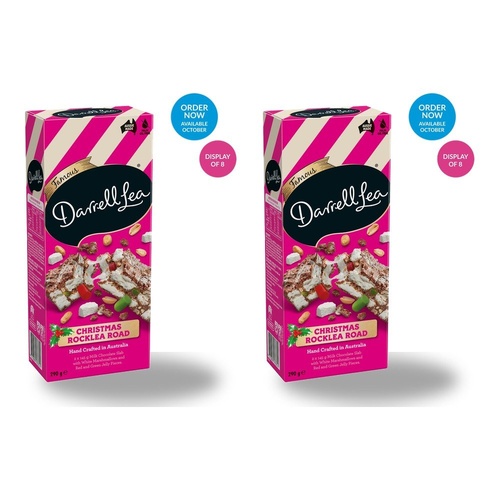 Darrell Lea Christmas Rocklea Road 290g Counter Display of 8 Bundle of 2