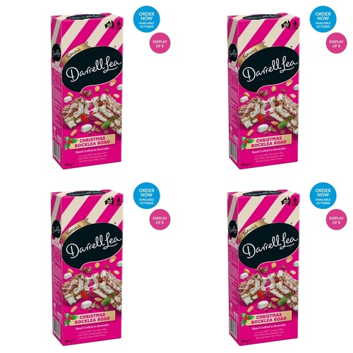 Darrell Lea Christmas Rocklea Road 290g Counter Display of 8 Bundle of 4