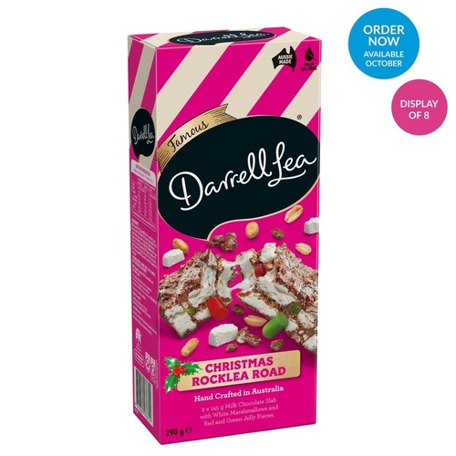 Darrell Lea Christmas Rocklea Road 290g Counter Display of 8