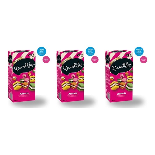 Darrell Lea Allsorts Gift Box 600g Counter Display of 8 Bundle of 3
