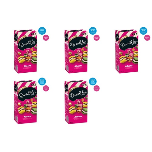 Darrell Lea Allsorts Gift Box 600g Counter Display of 8 Bundle of 5