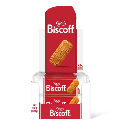 Lotus Biscoff Caramelised Biscuit 2 Pack 25g Display of 24