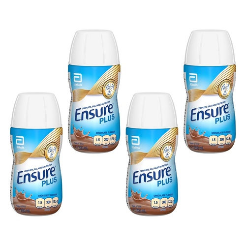 Ensure Plus Chocolate Nutrition Drink 200mL x 30 Bundle of 4
