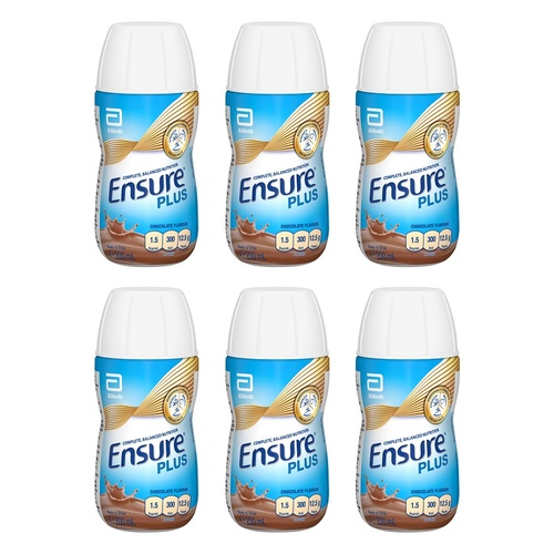Ensure Plus Chocolate Nutrition Drink 200mL x 30 Bundle of 6