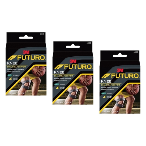 Futuro Dual Strap Knee Support Adjustable Pack of 3