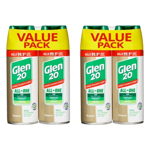 Glen 20 Disinfectant Original Aerosol Bonus Pack 2x300g Bundle of 2